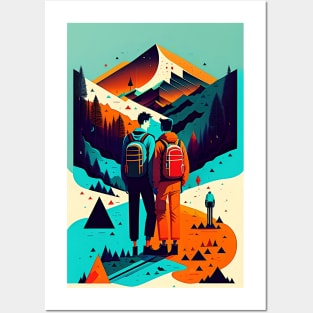 Hiking Men Posters and Art